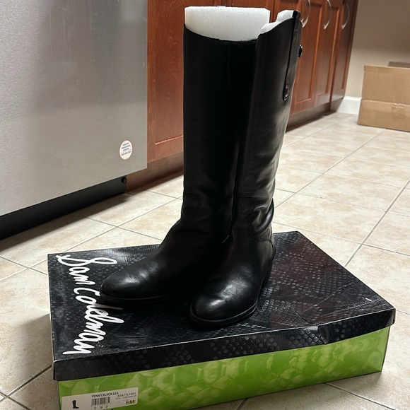 Sam Edelman Penny Riding Boots, black, size 8 - Picture 2 of 3
